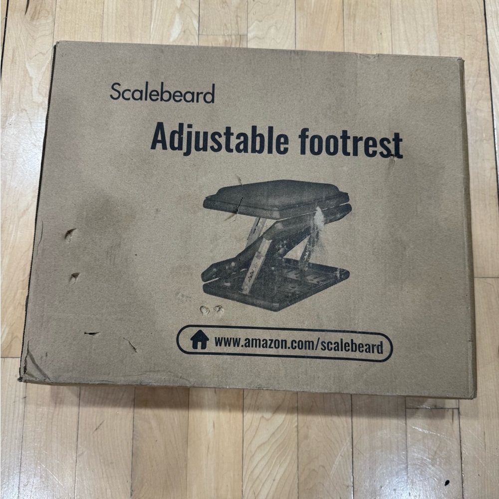 Scalebeard Adjustable Black Footstool Adjustable height/angle under desk NIB - Picture 11 of 12